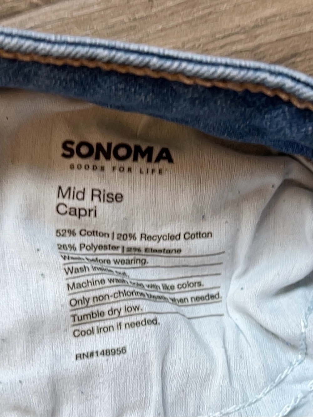 Sonoma Medium Blue Denim Jean Shorts - Classic Five-Pocket - Picture 7 of 7